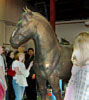 Spectators admiring the completed bronze